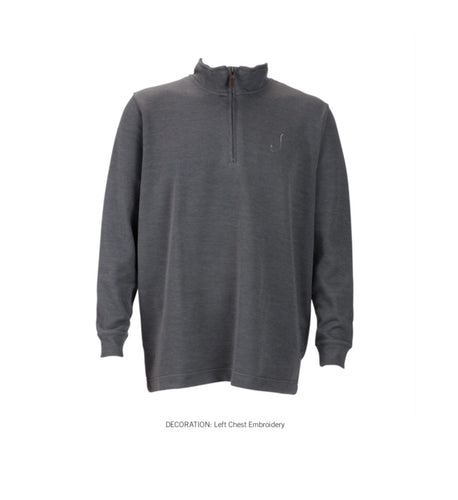 J Hook Co. Cotton 1/4 Zip - Charcoal - Jhook Company