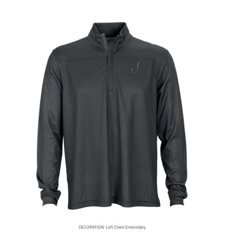 J-Hook Co. Herringbone Performance 1/4 Zip - Charcoal - Jhook Company